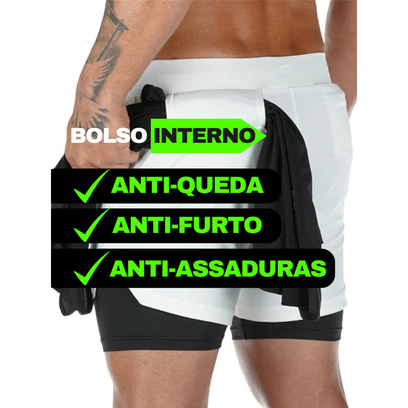 Kit 3 Shorts Masculino Dryfit Compressão