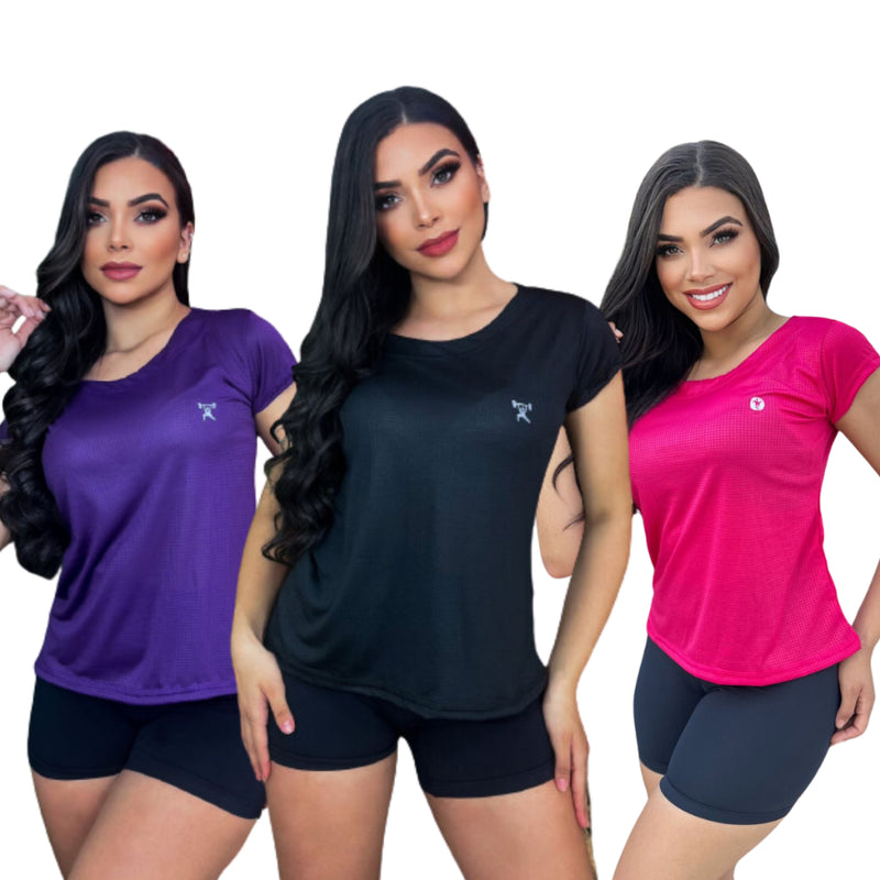 Camiseta Feminina Dry Fit Baby Look