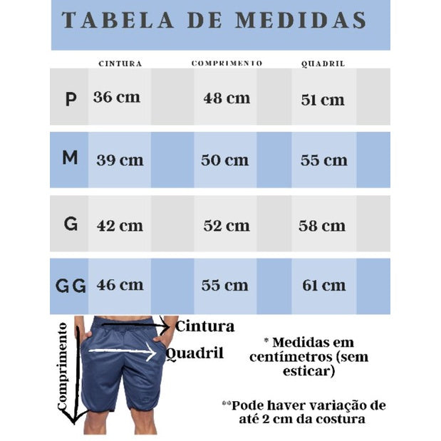 Kit 3 Bermudas Masculinas Corrida Academia